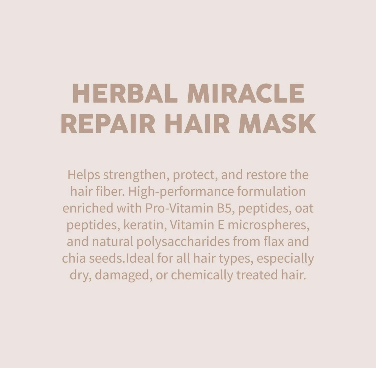 Mascarilla capilar reparadora Herbal Miracle