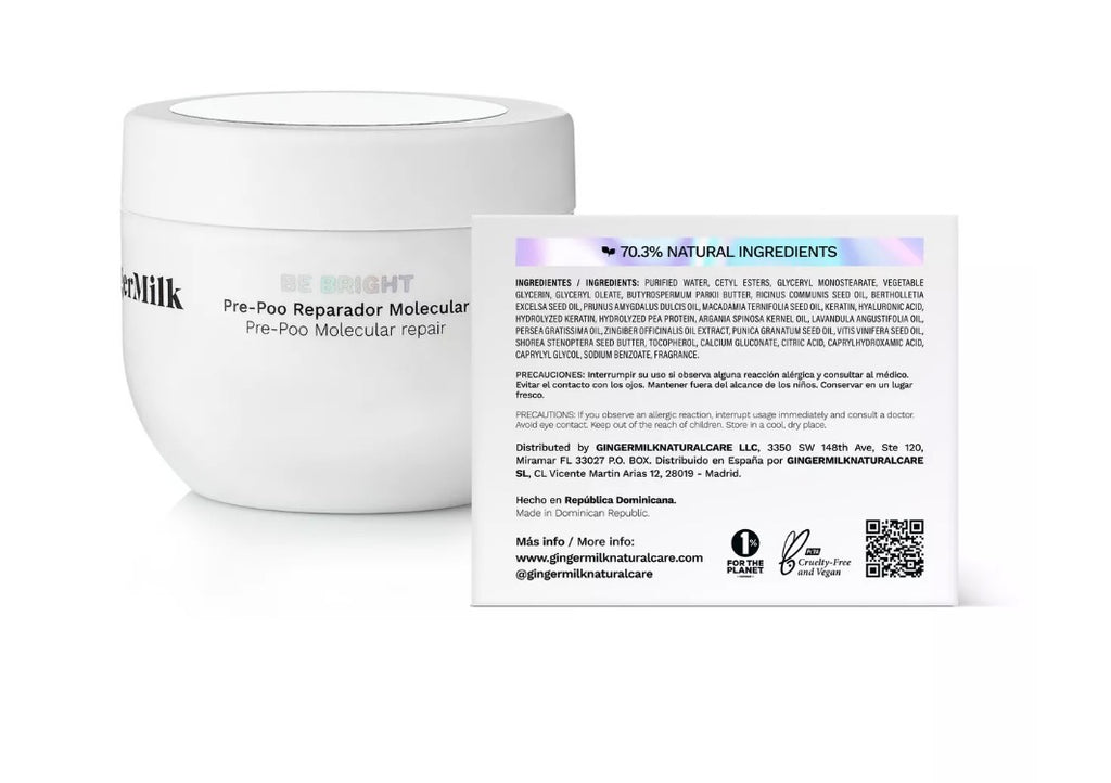 Pre-champú reparador molecular: Restaurador y fortalecedor intensivo