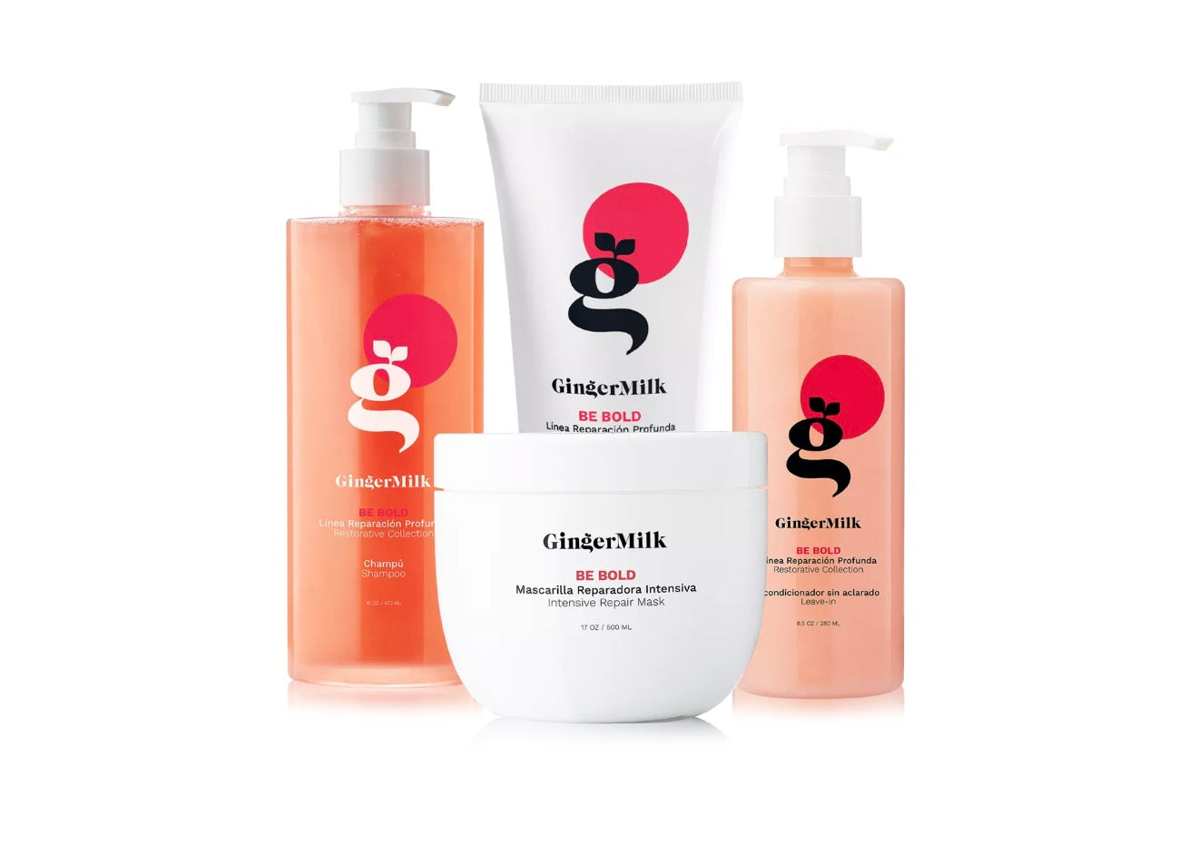 Kit de reparación intensiva para cabello dañado con aceite de argán y biotina, 4 piezas
