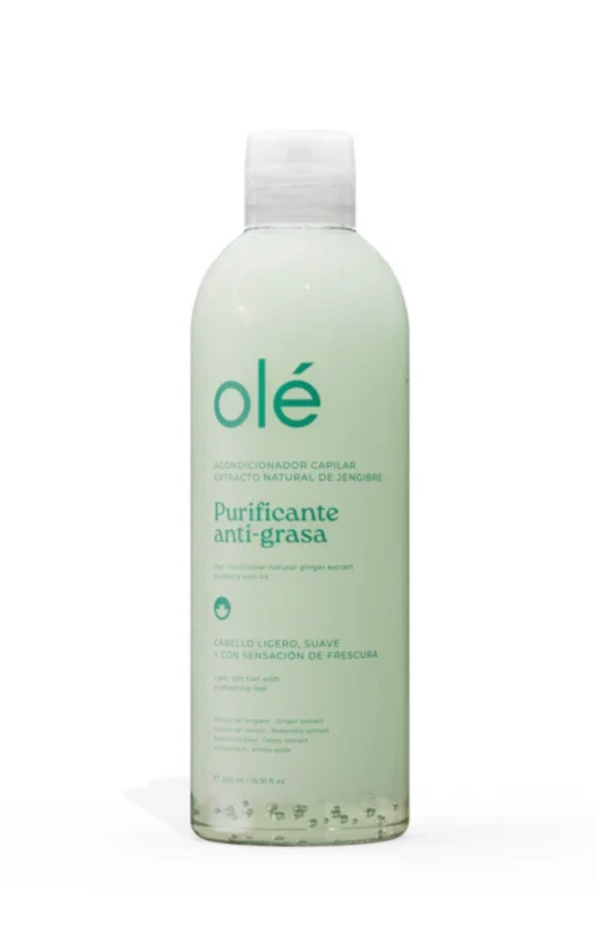 Acondicionador Capilar Extracto Natural de Jengibre Purificante Anti-Grasa Ole